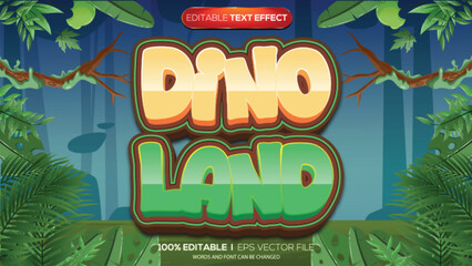 3d text effect dino land theme © Ardhy