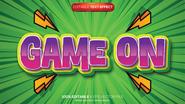 3d text effect game on theme