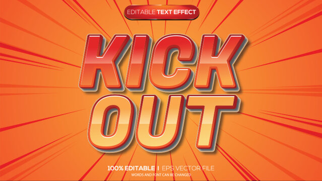 3d text effect kick out theme