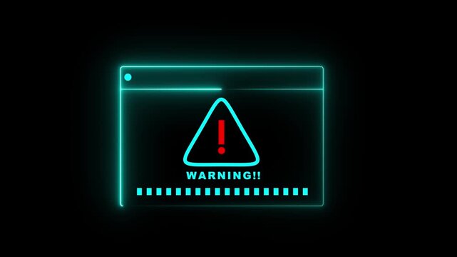 Warning message, Cyber attack on online network error system, Cybersecurity vulnerability, Data breach, Illegal connection, Compromised information, Error popup and maintenance system showing...