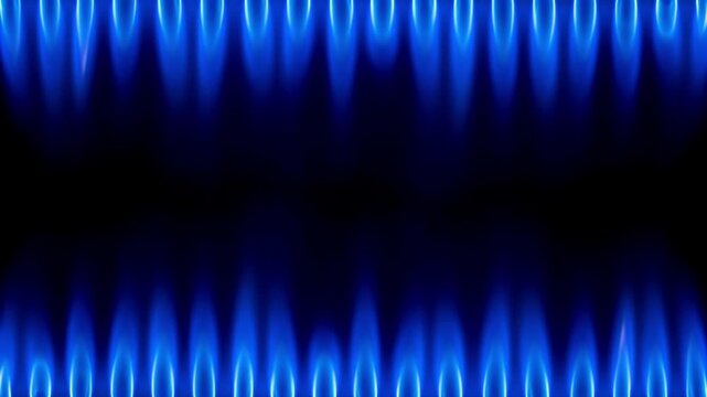 青い炎のフレーム背景　Background asset with a blue flame border