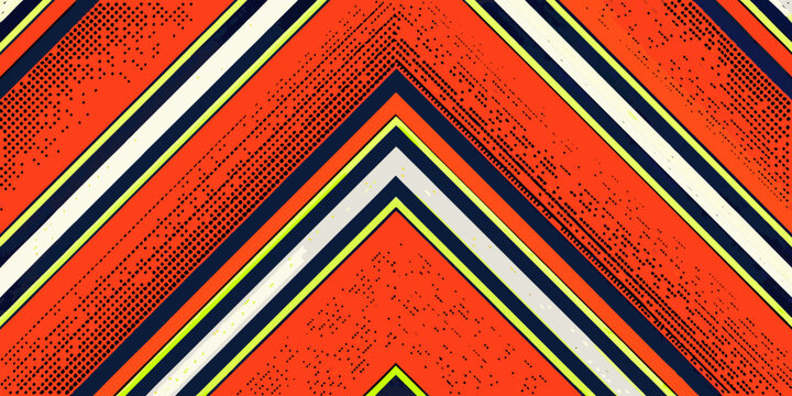 Chevron pattern with dotted texture and vibrant color scheme