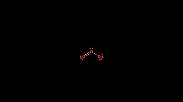 Ozone O3 Lewis Structure Animation Clean No Text Alpha Channel 4K