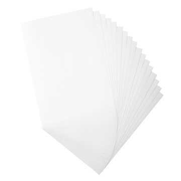 White office paper pile for design, isolated on transparent cutout background