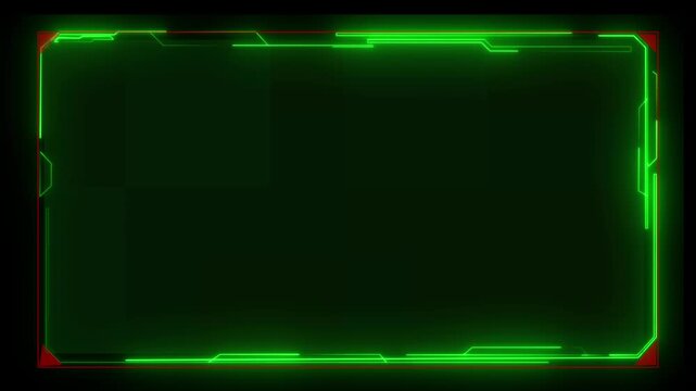 Futuristic digital Frame HUD element caber frame technology video overlay templates. Digital futuristic motion graphic element caber generated background. security hologram frame border ck background.