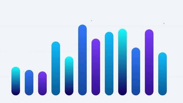 Sleek Corporate Bar Chart Motion Vector Graphic