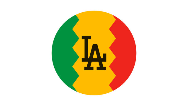 Los Angeles symbol, color vector illustration