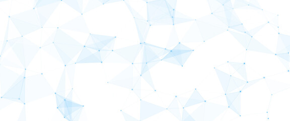 Abstract geometric background with connecting dots and lines with low poly triangle shapes. Polygonal Mesh Background Vector design digital technology concept Global network connection data structure. © Kainat 