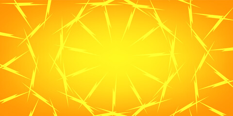 Yellow comic background with sun burst and dot halftone © Hosinah