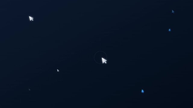 sleek floating cursor icon tech vector background