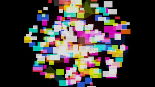 Decomposing Pixel Heart Dissolving into Abstract Glitch Blocks