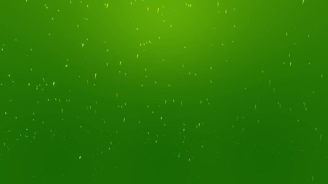 Particles abstract background shimmering gracefully in this seamless loop 4k animation video. Geometric abstract confetti particles rising up against a vibrant light green background loop.