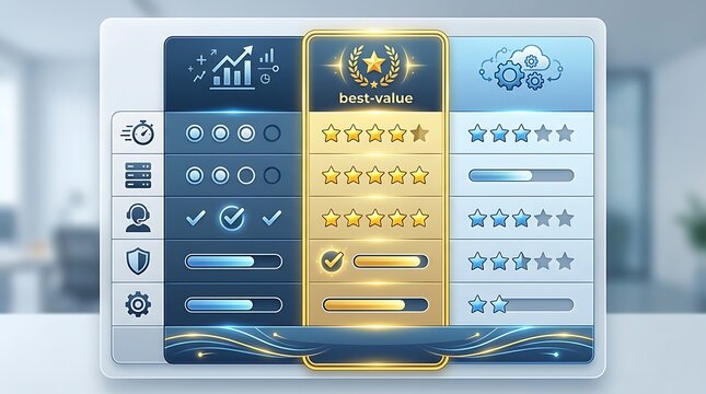 Pricing plan comparison interface highlighting best value option