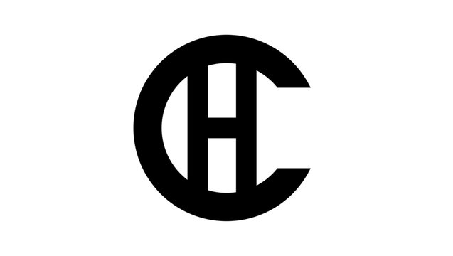 Chicago logo, black isolated vector silhouette