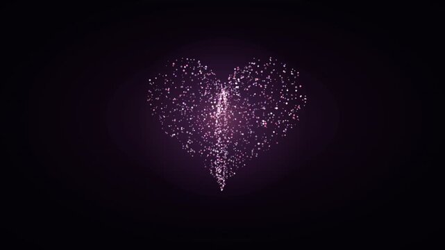 Shooting Star Particles Racing to Build a 3D Heart