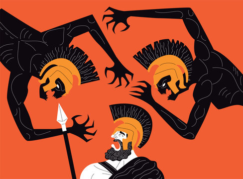 phobos and deimos terrifying a greek soldier