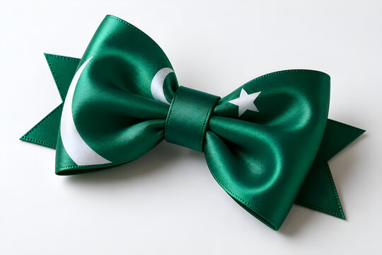 green bow tie  represent Pakistan flag