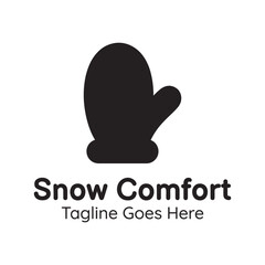 Simple winter mitten for snow comfort cold weather protection outdoor apparel seasonal comfort logo design © ZahraOutsg