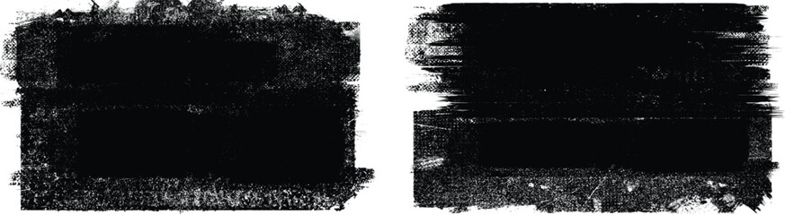 Grunge brush stroke banner with rough edges - abstract paint stroke for typography overlay. Bold brush stroke strip for web header or cover design. Textured element for design template , social media. © miloje