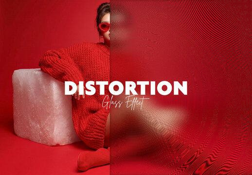 Distortion Glass Photo Effect