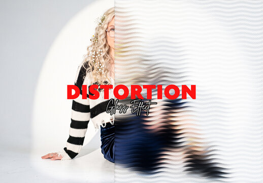 Wavy Distortion Glass Photo Effect