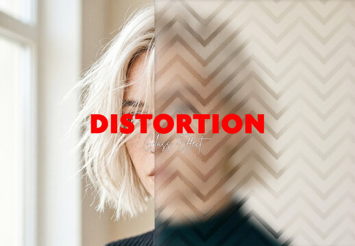 Chevron Distortion Glass Photo Effect