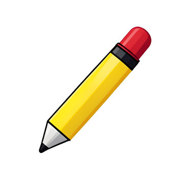 red pencil isolated on white