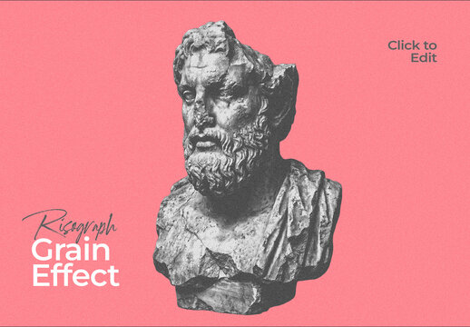 Risograph Grain Texture Photo Effect