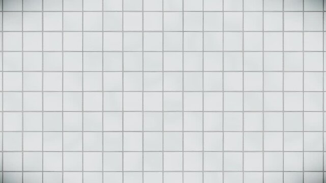 Abstract light gray tiled grid pattern background, subtle textured squares, minimalist infinite loop motion graphics.
