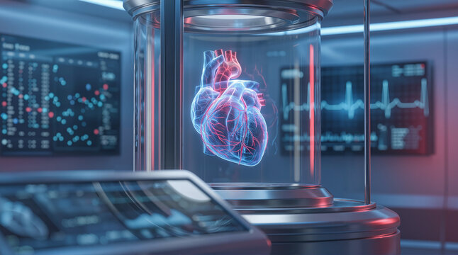 Advanced digital human heart visualization representing precision cardiology medical innovation and healthcare research