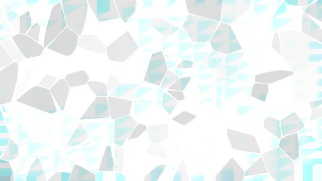 Abstract Geometric Background with Soft Pastel Blue and White Mosaic Fragment Pattern for Modern Digital Design
