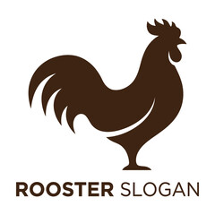 Brown Rooster Silhouette Profile View Animal © MARINA