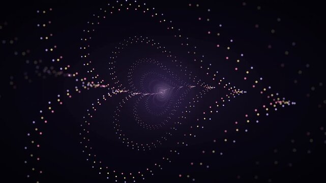 Panoramic Rotation Inside an Infinite Swirling Heart Tunnel