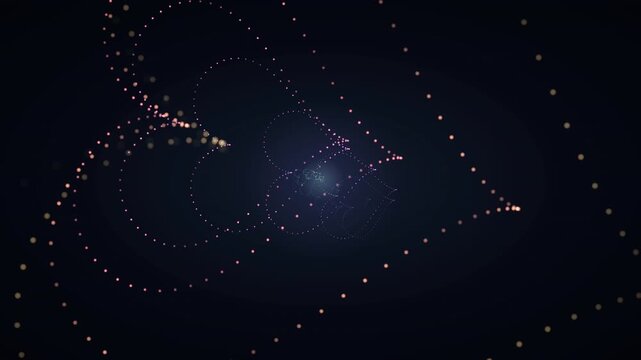 Winding and Curving Infinite Particle Heart Tunnel