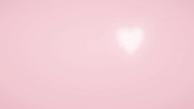 Subtle Soft-Focus Heart Light Effect Moving Across Pink Frame