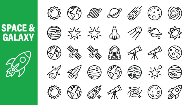 rocket vector icon set. Rocket launch icon set, Launch spaceship or spacecraft