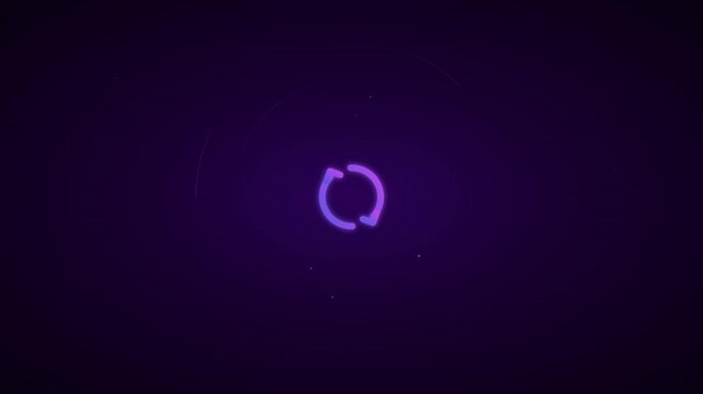 spinning refresh sync icon tech modern violet gradient