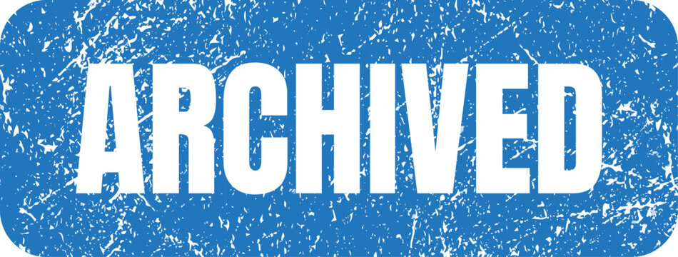 Archived text effect on cracked blue background