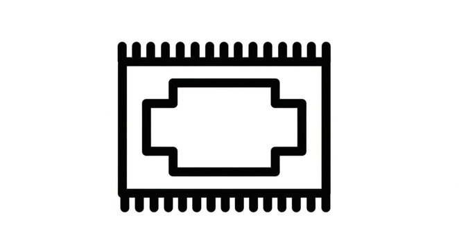 SOIC Chip Package Icon Illustration