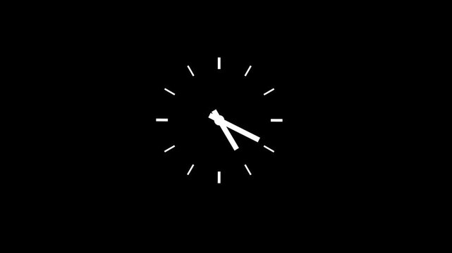 Clock icon, animated clock video