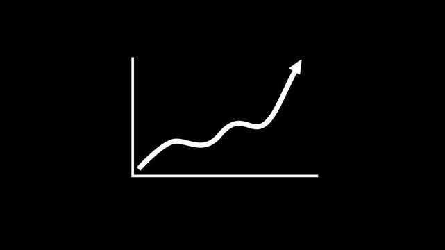 business growth arrow and graph chart, Business line arrow, improvement, business strategy, arrow rising up