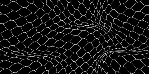 Seamless fish pattern. Football and soccer goalposts. Mesh texture. Basketball and hockey hoop patterns. Sportswear texture. Chain link fence. Vector illustration on a black background. © Haikal