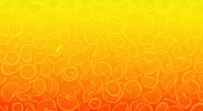 Vibrant Orange and Yellow Citrus Slices Gradient Pattern