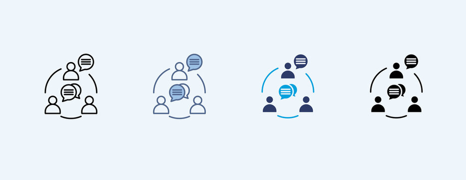 Communication Multiple Icon Set Illustration Vector