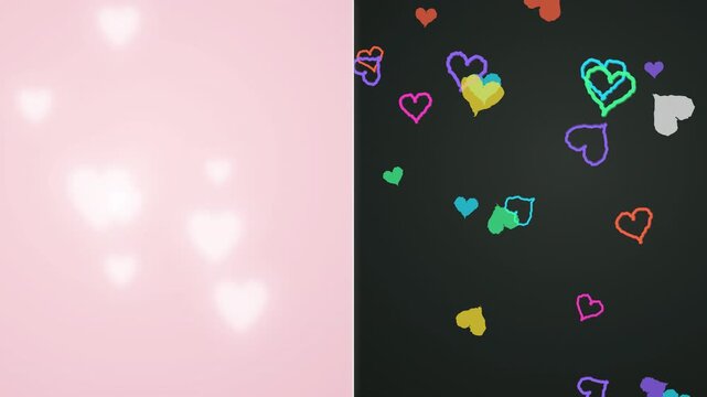 Split-Screen Soft Minimalist Light Hearts vs Urban Chalk Hearts