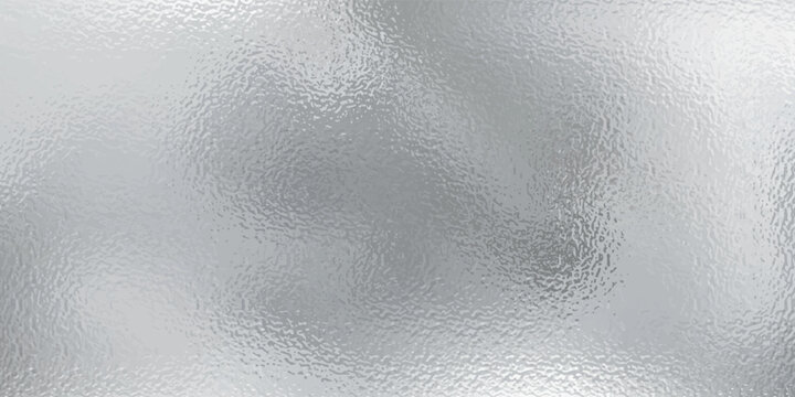 Silver foil texture background with light reflection. Realistic vector illustration of chrome metal surface with glittering gradient effect, abstract shiny texture, translucent glass, platinum wallpap