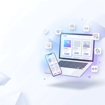 Mobile app design concept showcasing a modern, user-friendly interface for an online store.