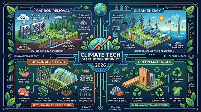 Climate tech startup opportunities for sustainability and clean energy