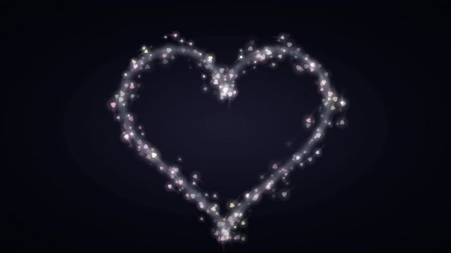 Dust Mote Particles Caught in Wind Forming a Ghostly Heart