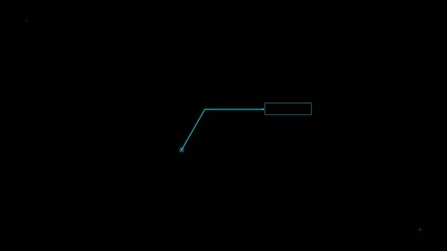 Digital callout box with glowing neon lines features a modern interface design for professional video motion graphics project animation elements